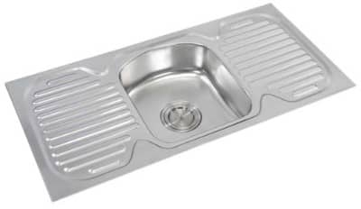 anupam kitchen sink single bowl with double drain board design