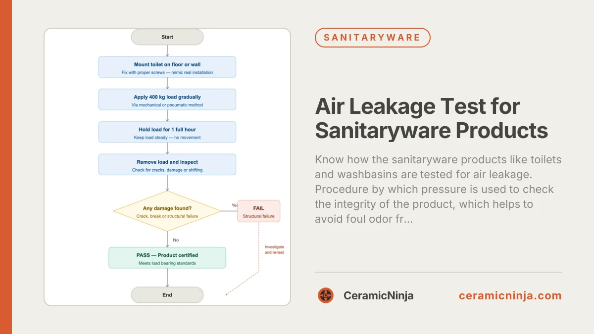 Air Leakage Test for Sanitaryware Products