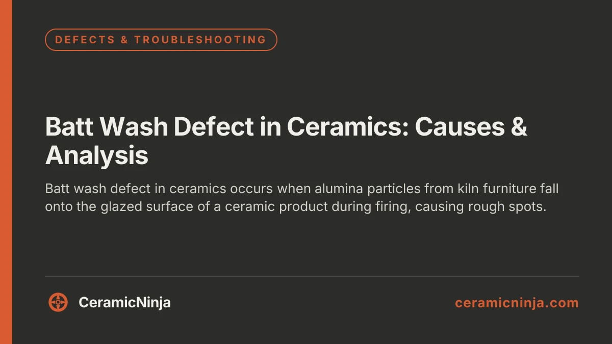 Batt Wash Defect in Ceramics: Causes & Analysis