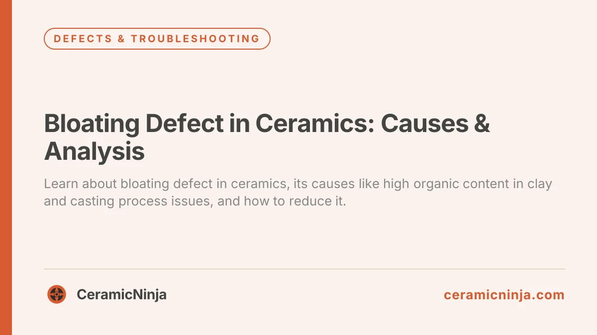 Bloating Defect in Ceramics: Causes & Analysis