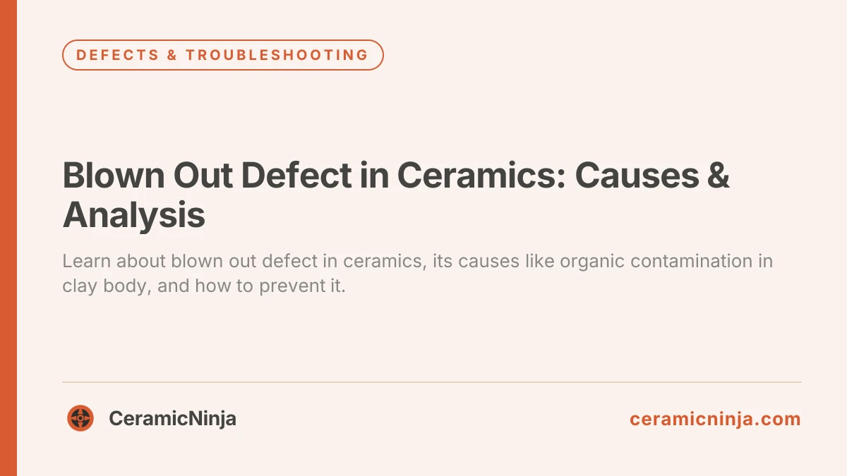 Blown Out Defect in Ceramics: Causes & Analysis