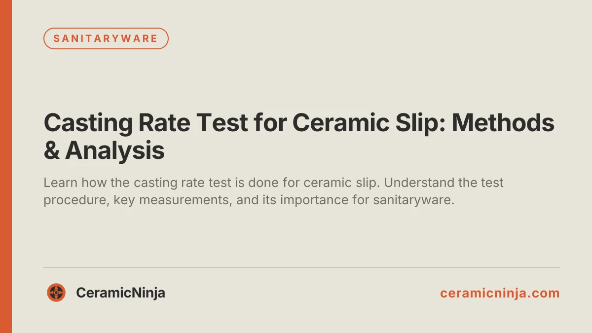 Casting Rate Test for Ceramic Slip: Methods & Analysis