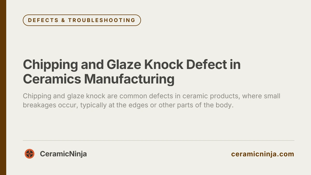 Chipping and Glaze Knock Defect in Ceramics Manufacturing