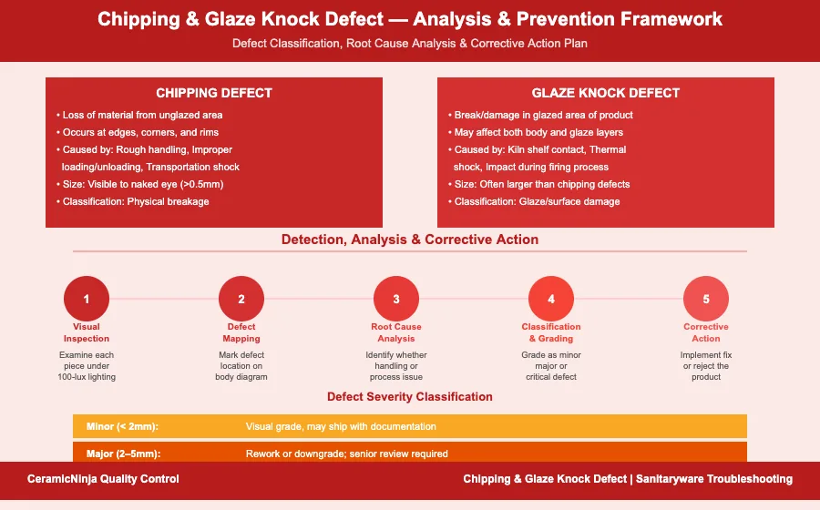 Chipping and Glaze Knock Defect - Analysis, Classification and Prevention Framework