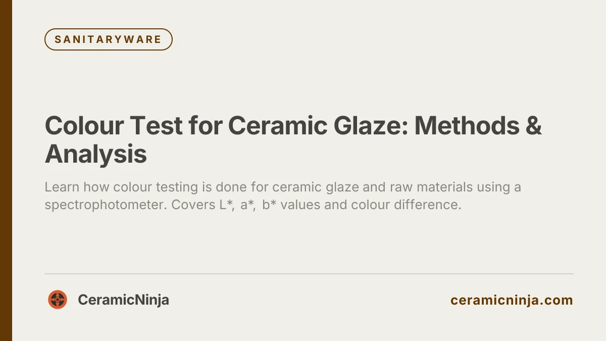 Colour Test for Ceramic Glaze: Methods & Analysis