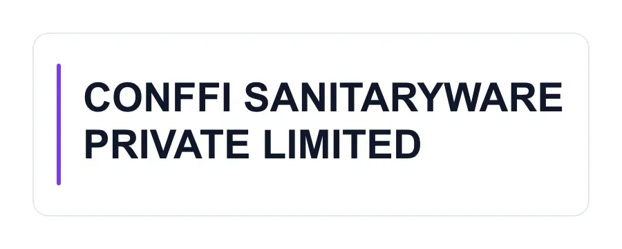 CONFFI SANITARYWARE PRIVATE LIMITED logo