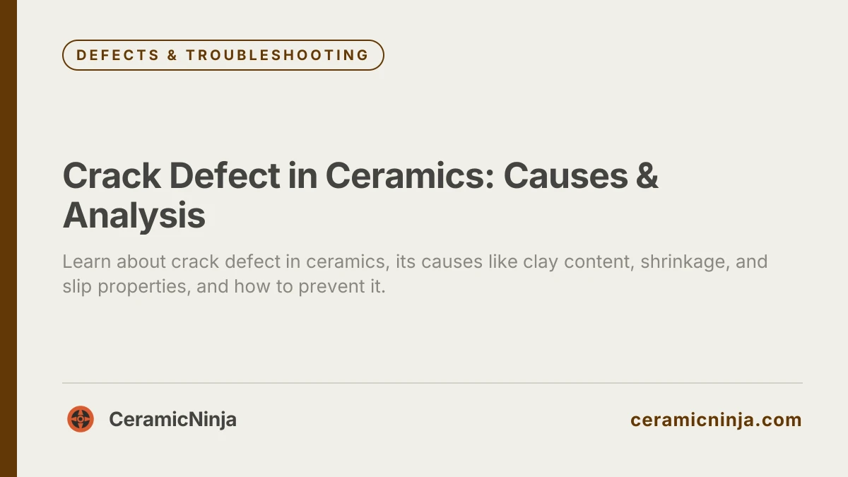 Crack Defect in Ceramics: Causes & Analysis