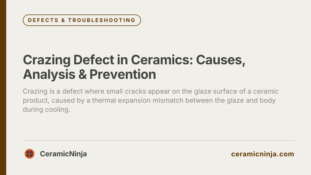 Crazing Defect in Ceramics: Causes, Analysis & Prevention