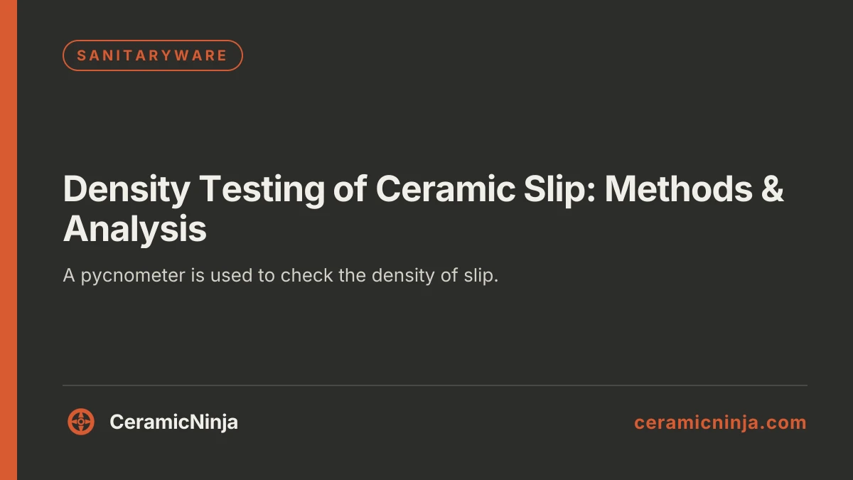 Density Testing of Ceramic Slip: Methods & Analysis