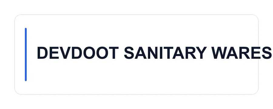 DEVDOOT SANITARY WARES logo