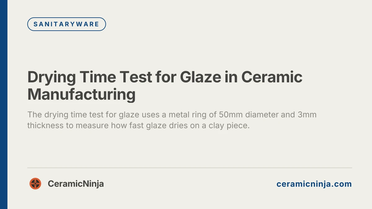 Drying Time Test for Glaze in Ceramic Manufacturing