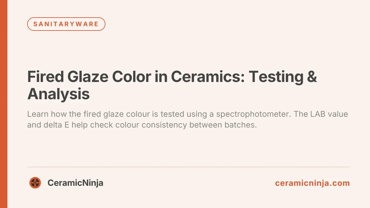 Fired Glaze Color in Ceramics: Testing & Analysis