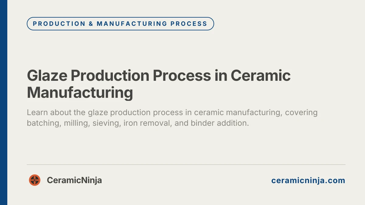 Glaze Production Process in Ceramic Manufacturing