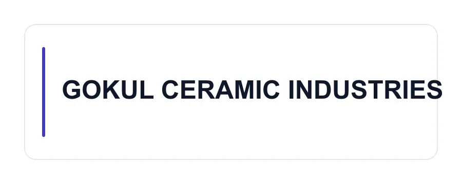 GOKUL CERAMIC INDUSTRIES logo