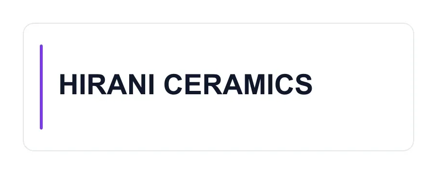 HIRANI CERAMICS logo