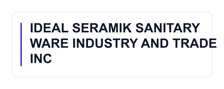 IDEAL SERAMIK SANITARY WARE INDUSTRY AND TRADE INC logo