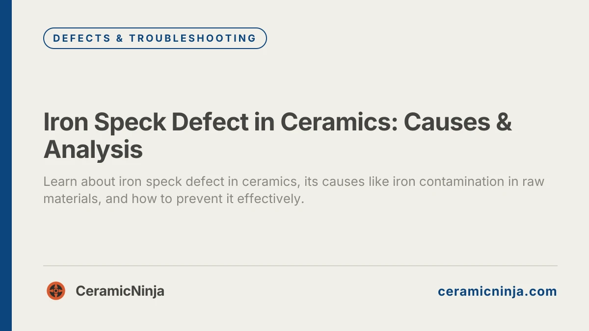 Iron Speck Defect in Ceramics: Causes & Analysis