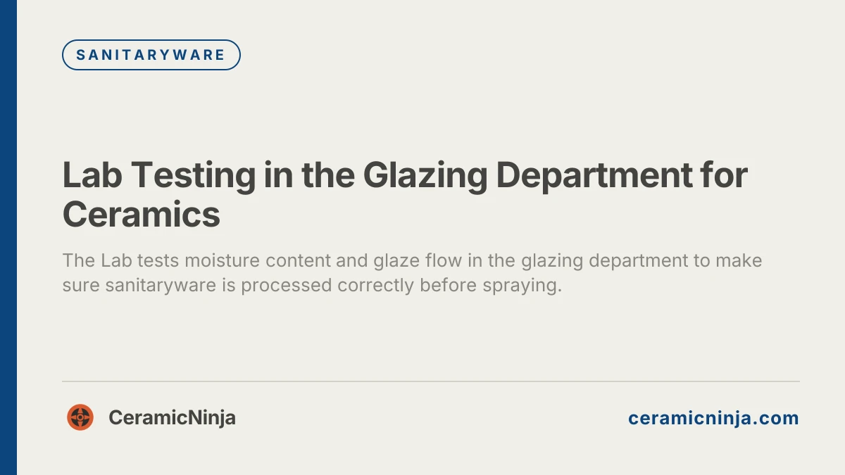 Lab Testing in the Glazing Department for Ceramics