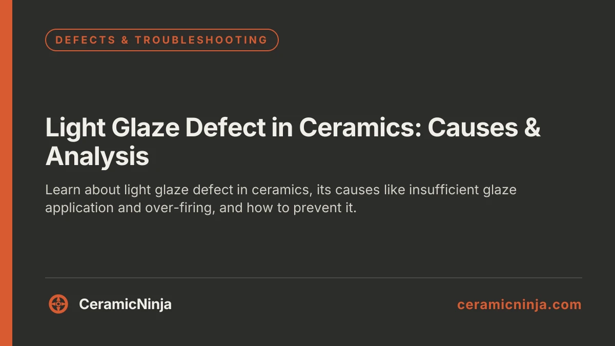 Light Glaze Defect in Ceramics: Causes & Analysis