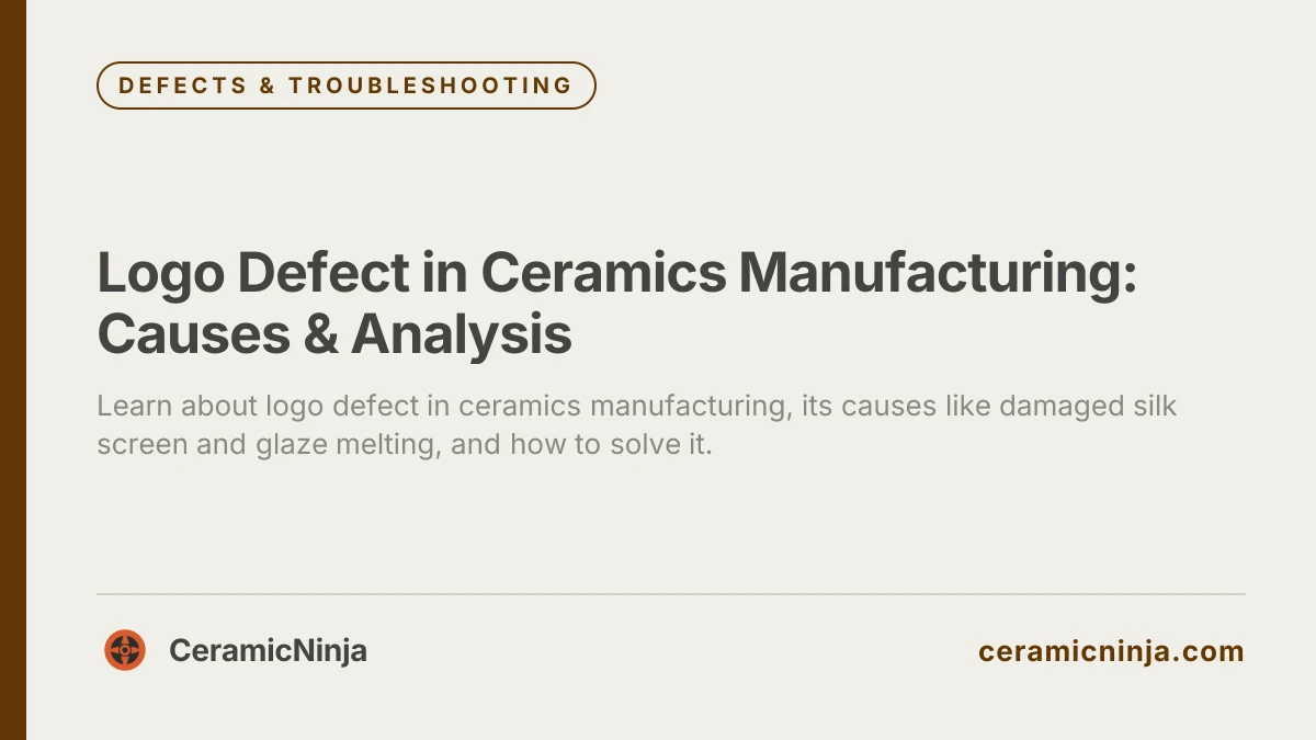 Logo Defect in Ceramics Manufacturing: Causes & Analysis