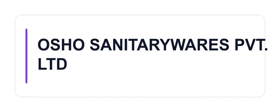 OSHO SANITARYWARES PVT. LTD logo