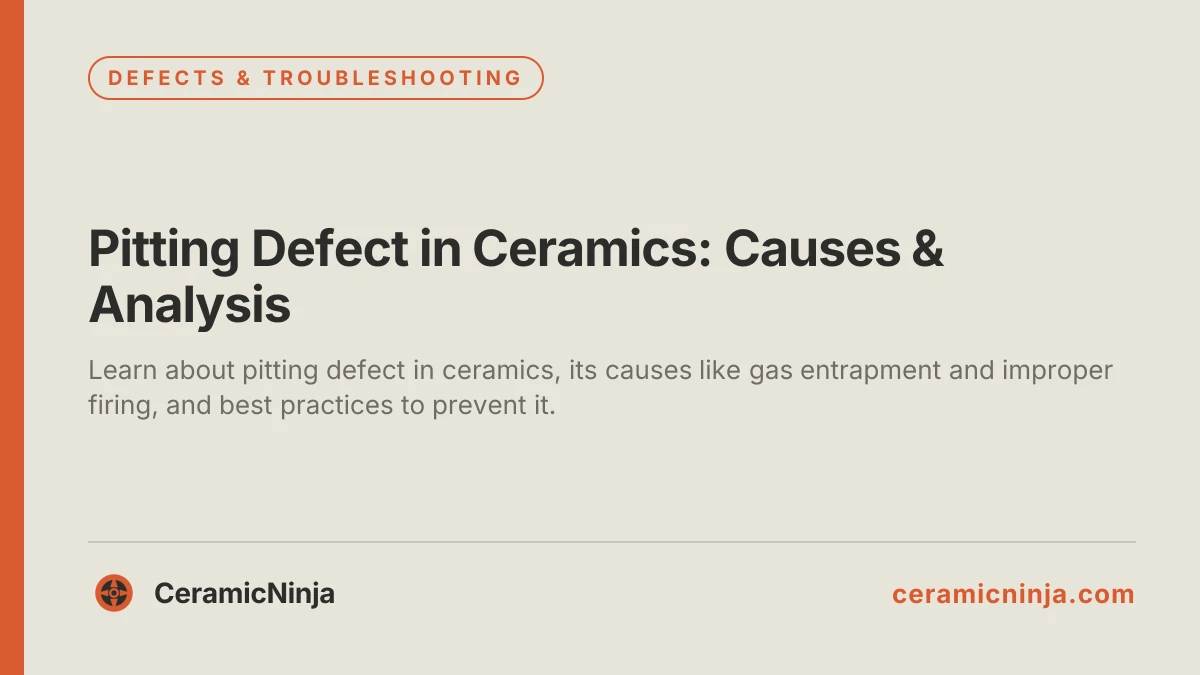 Pitting Defect in Ceramics: Causes & Analysis