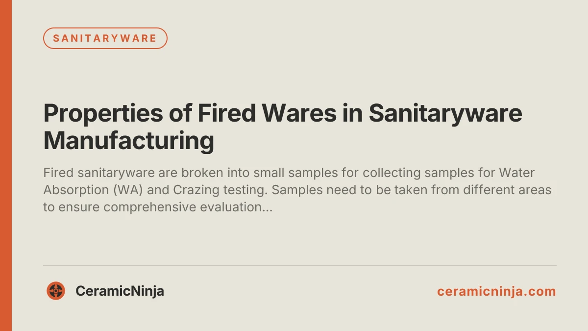 Properties of Fired Wares in Sanitaryware Manufacturing