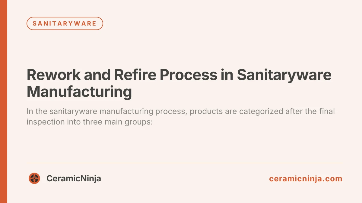 Rework and Refire Process in Sanitaryware Manufacturing