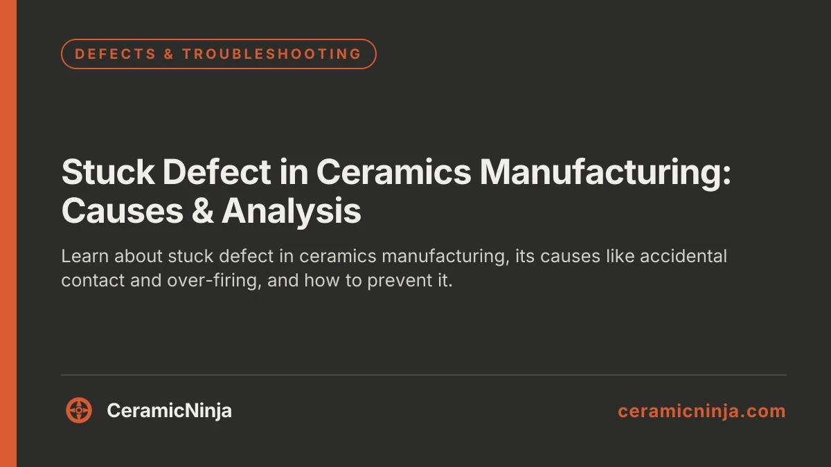 Stuck Defect in Ceramics Manufacturing: Causes & Analysis