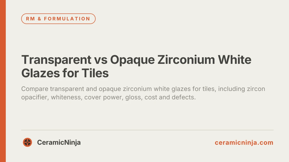 Transparent vs Opaque Zirconium White Glazes for Tiles