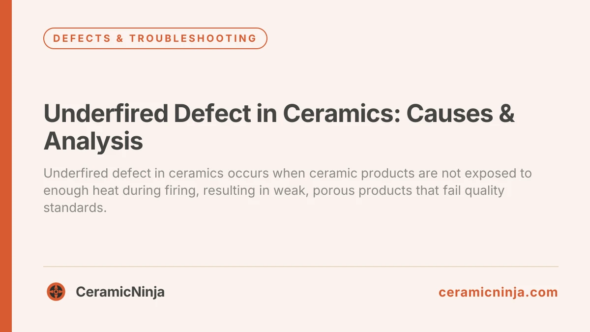 Underfired Defect in Ceramics: Causes & Analysis