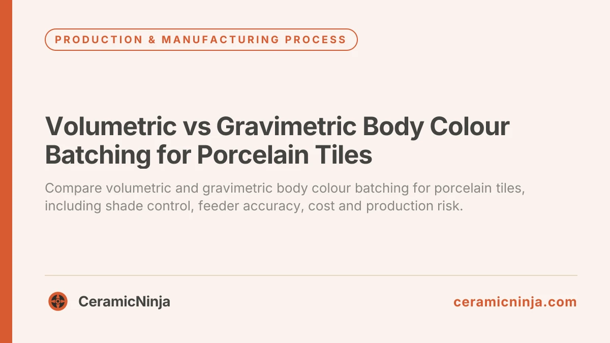 Volumetric vs Gravimetric Body Colour Batching for Porcelain Tiles