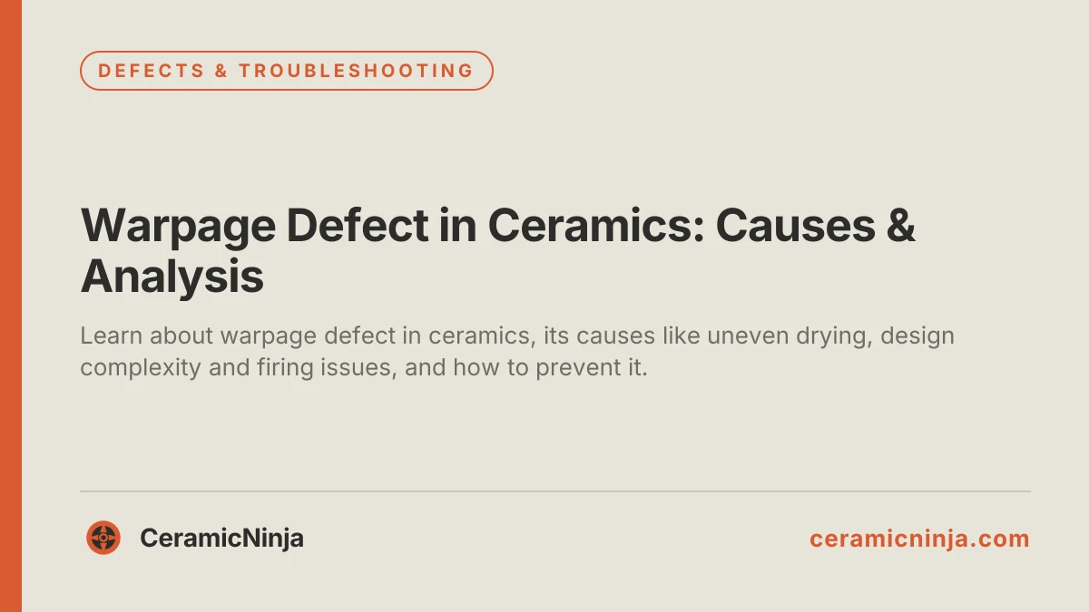 Warpage Defect in Ceramics: Causes & Analysis