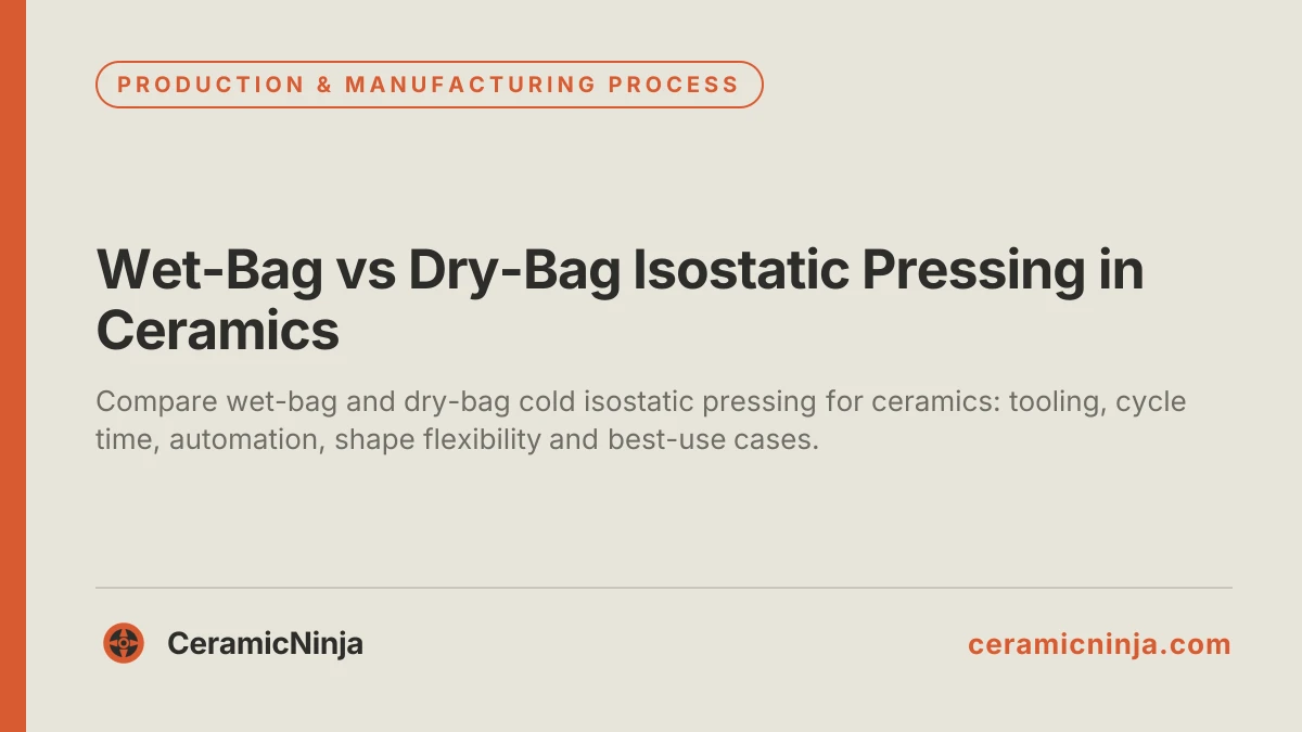 Wet-Bag vs Dry-Bag Isostatic Pressing in Ceramics