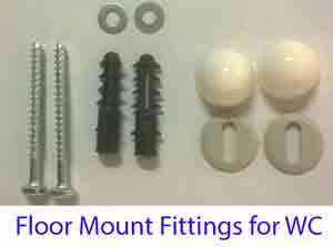 Floor mount fittings for water closet