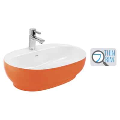cafe duo orange cera wash basin models