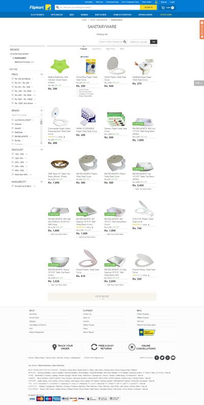 flipkart top online website to buy sanitaryware